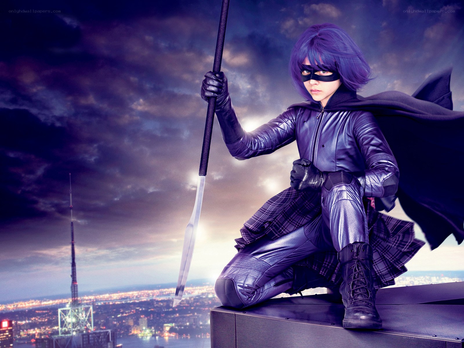 superhero girl on rooftop