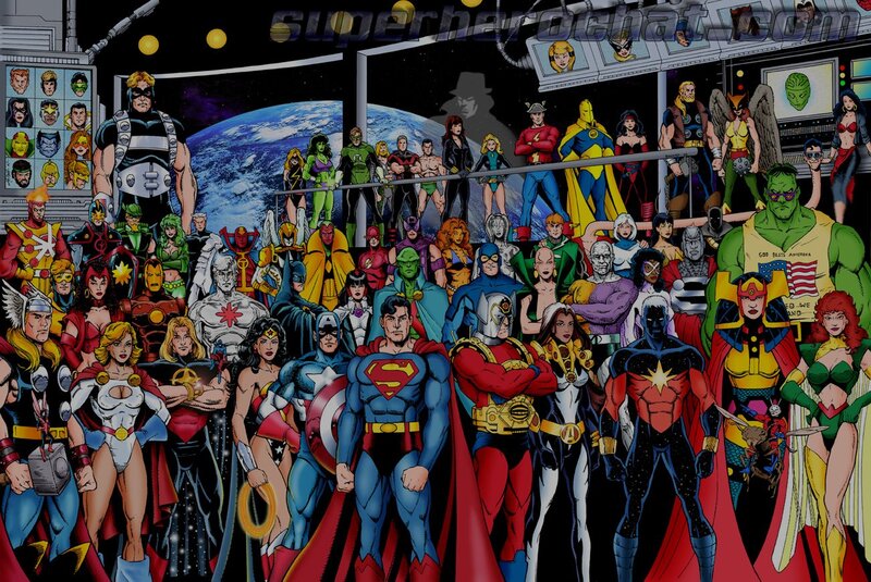 Superhero group portrait