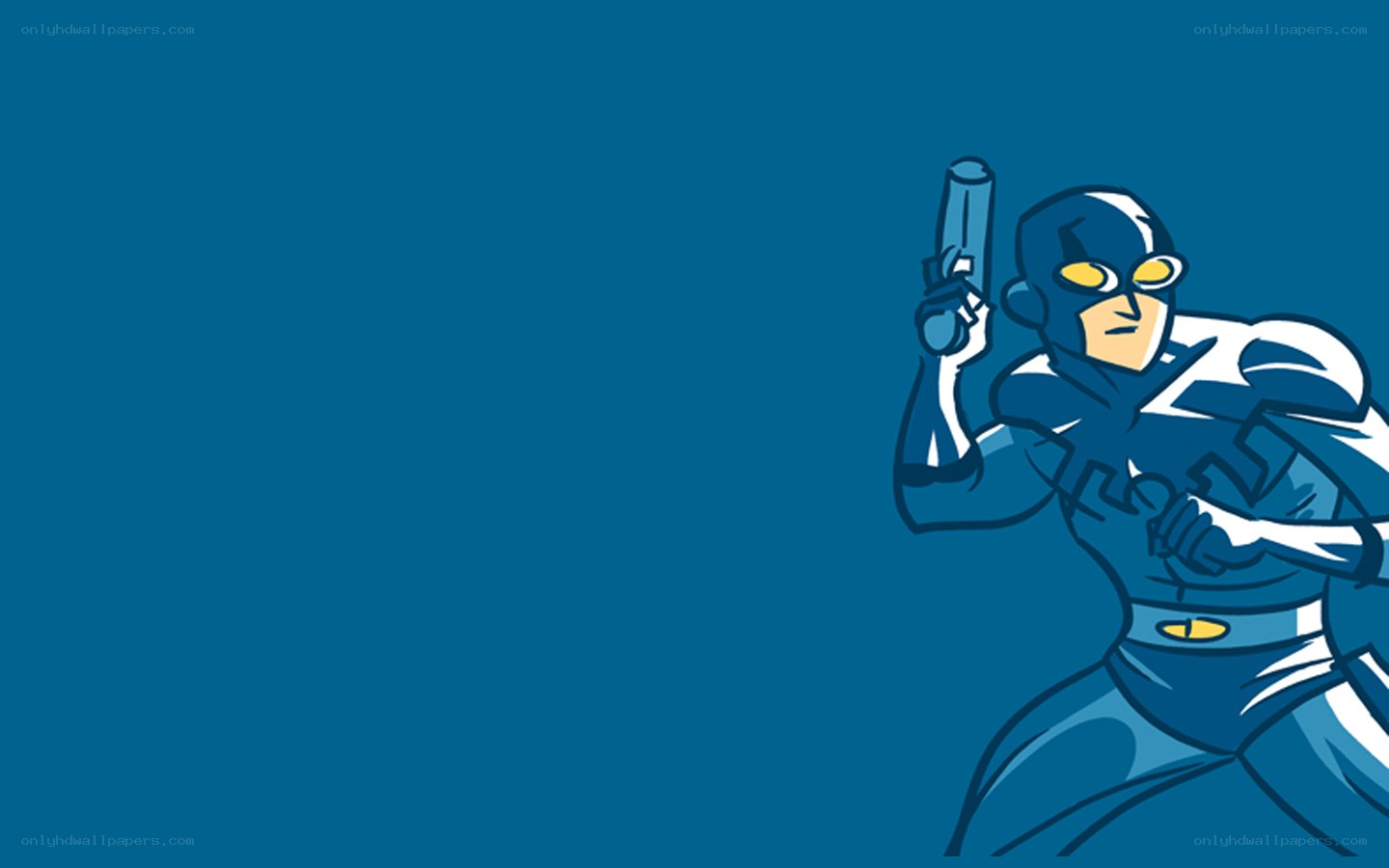 superhero holding a gun