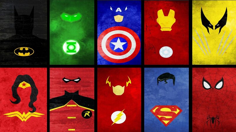 Superhero Icons in Panels