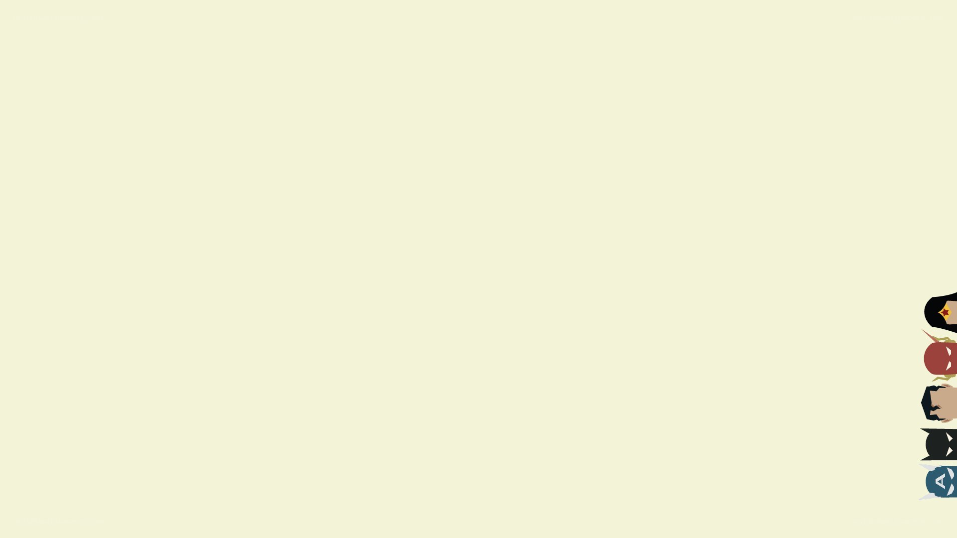 superhero icons on beige