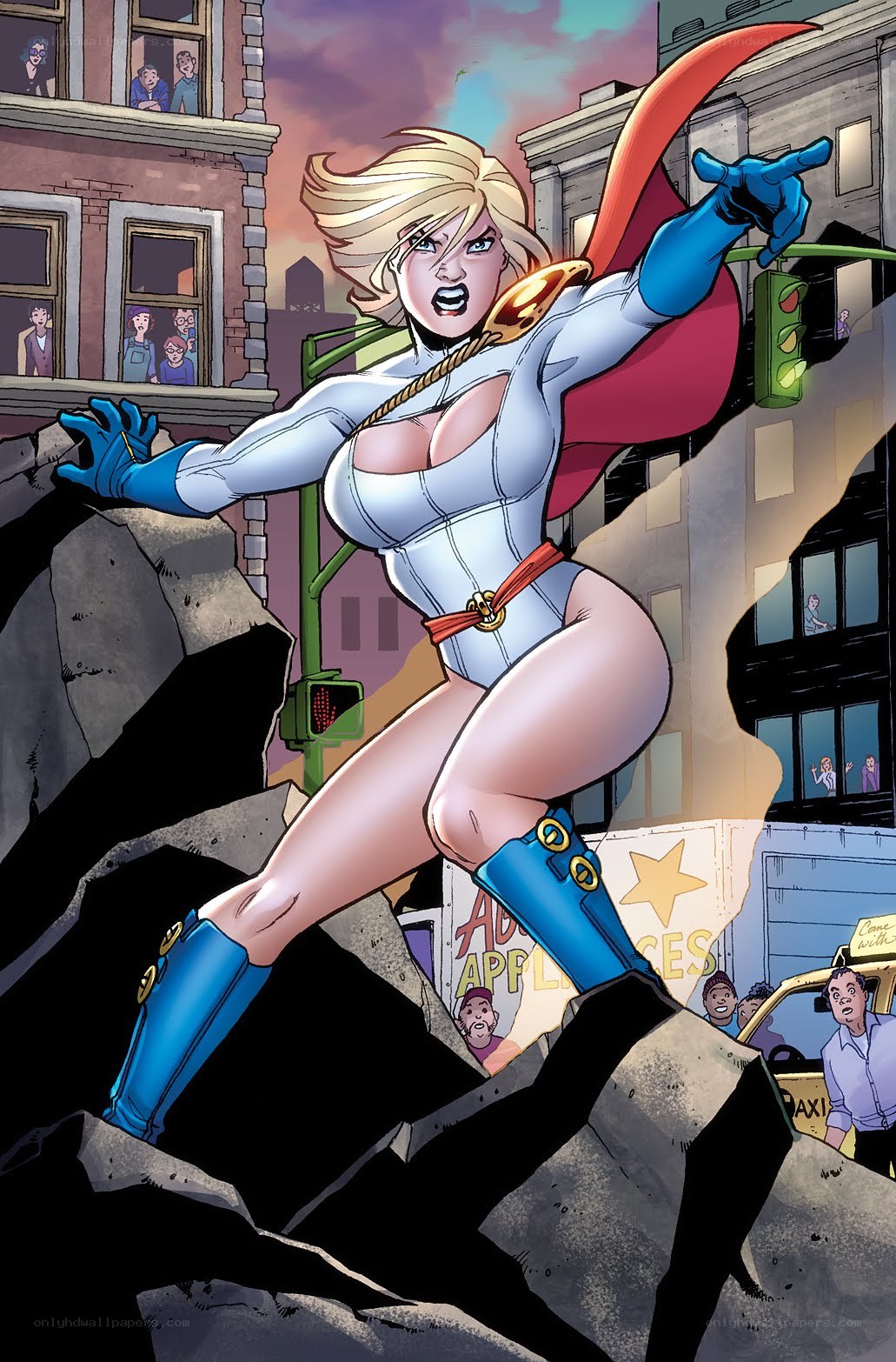 Superhero in action