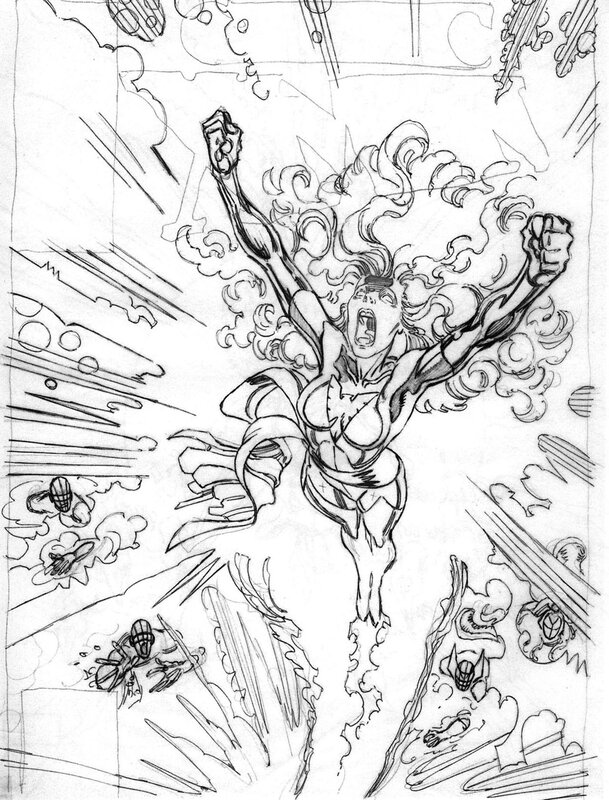 superhero in action