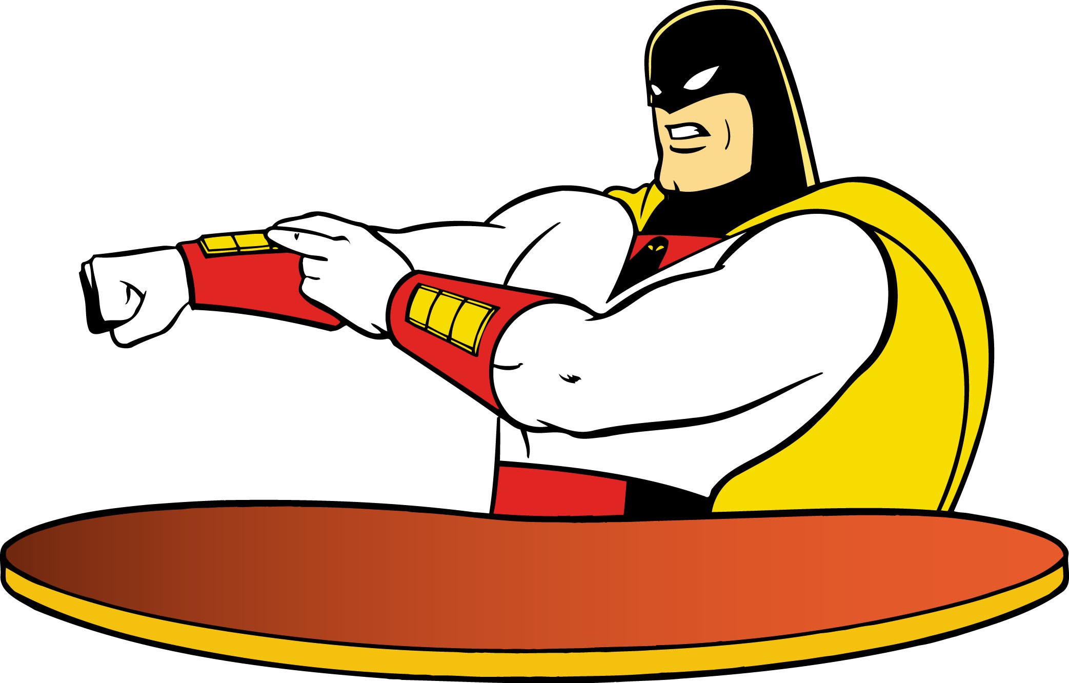 superhero in action pose