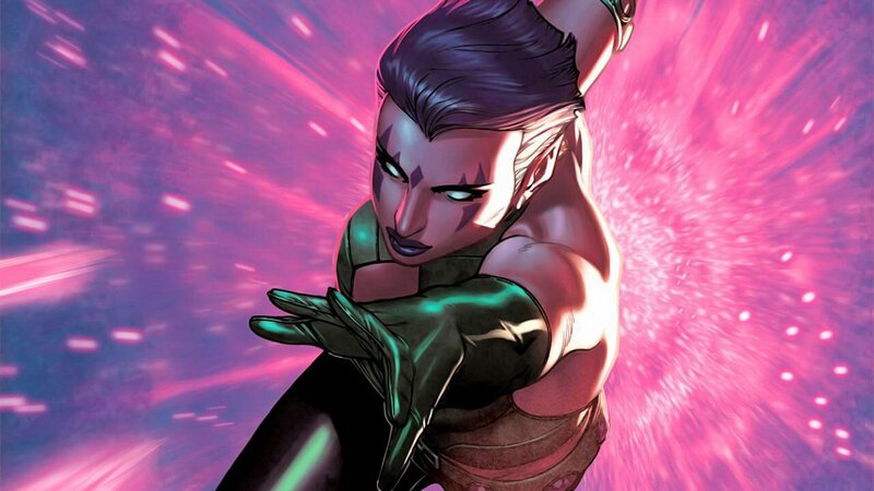 superhero in action pose