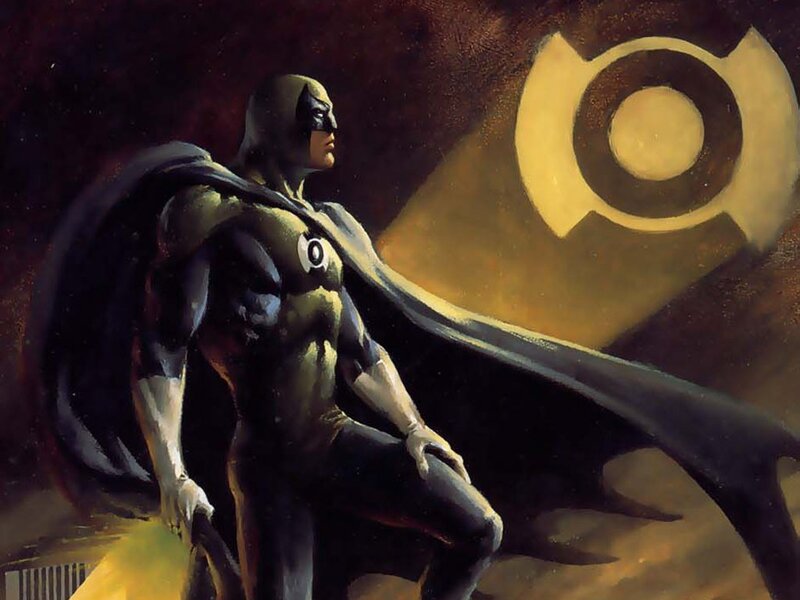 Superhero in Black Suit — Dramatic, Night