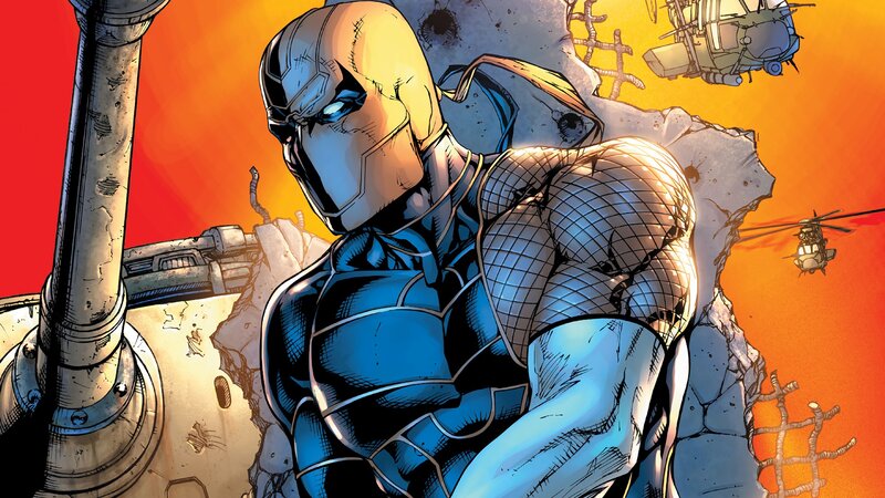 Superhero in Blue Armor — Dramatic