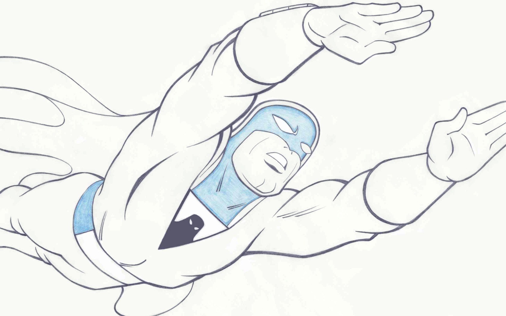 superhero in flight