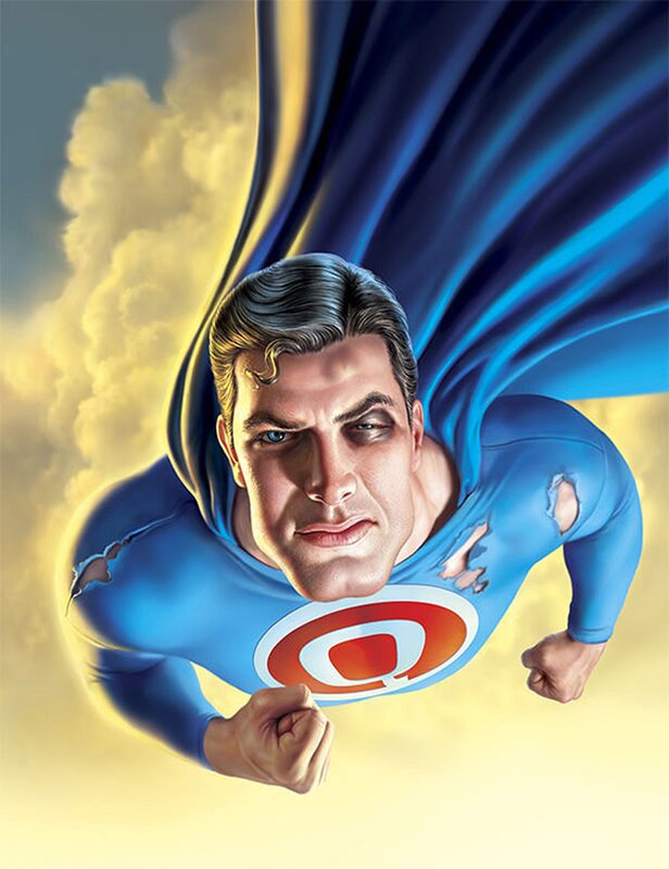 Superhero in flight
