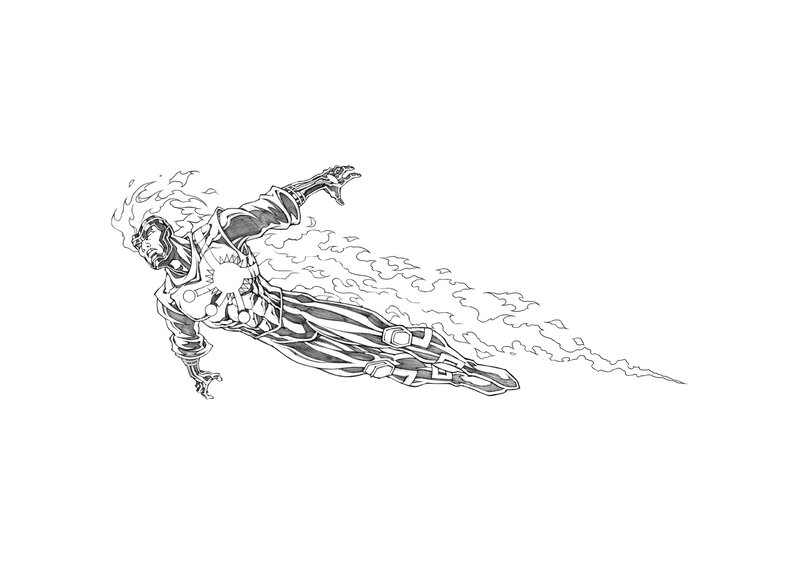 Superhero in Flight — Black