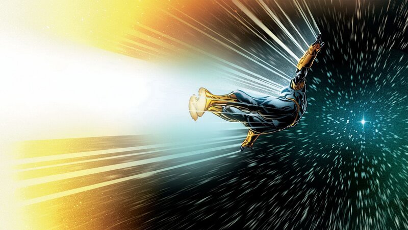 Superhero in Flight — Yellow