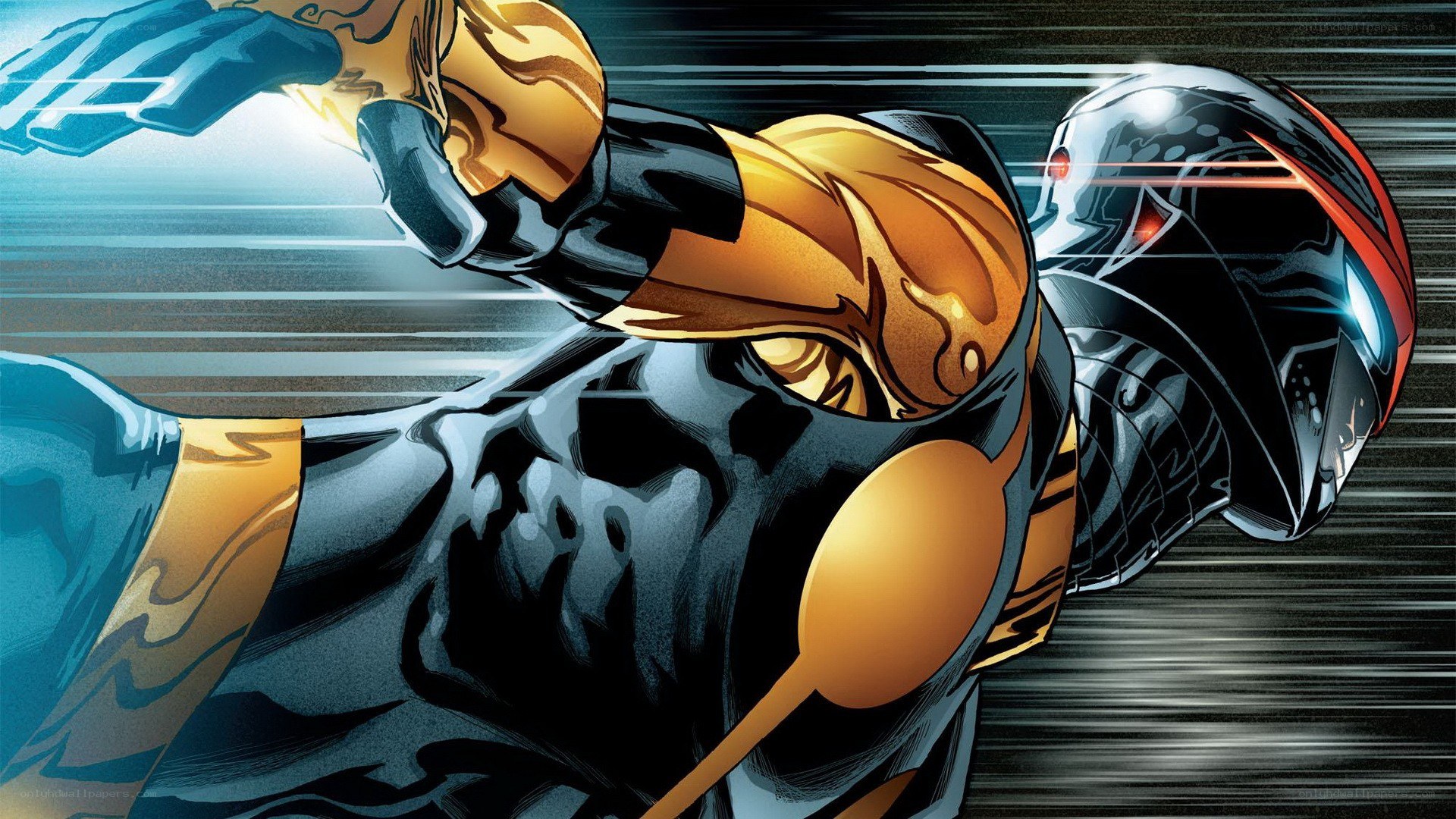 superhero in golden armor