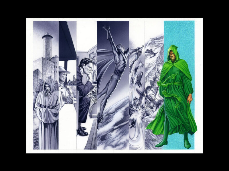 Superhero in Green Cloak