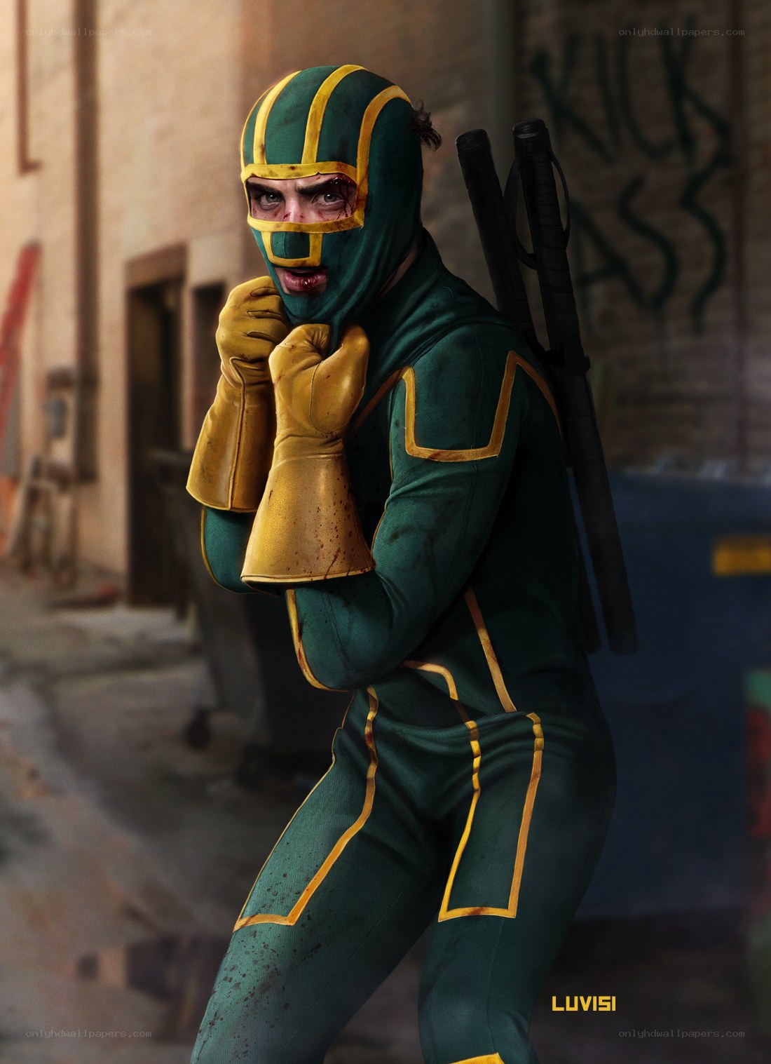 superhero in green suit