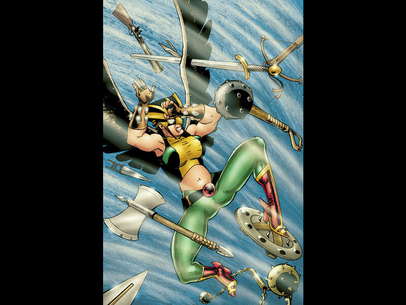 Superhero in Mid-air