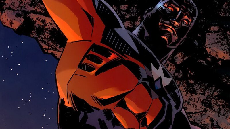 Superhero in Orange Suit — Dramatic