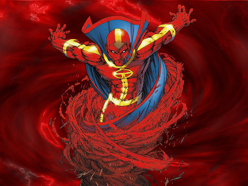 superhero in red and blue suit