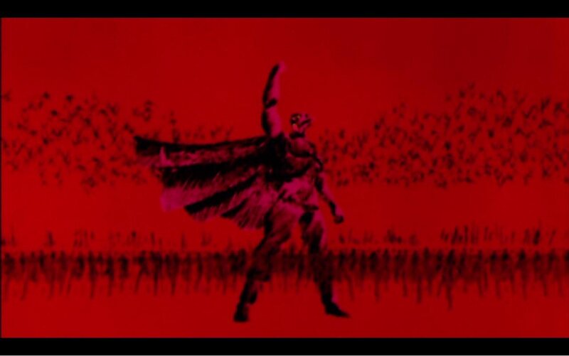 superhero in red silhouette