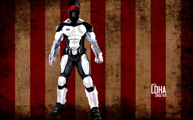 Superhero in White and Black Suit
