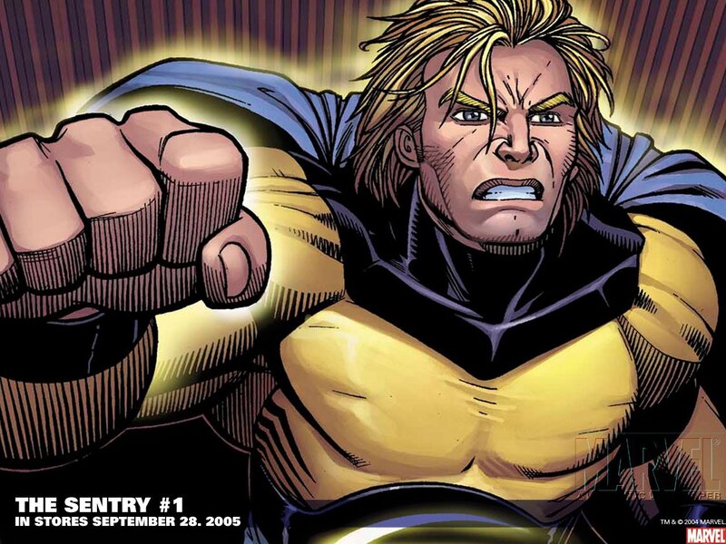 Superhero in Yellow Suit — Dramatic