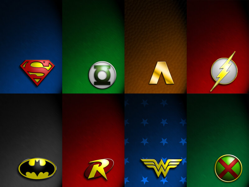Superhero logos collection
