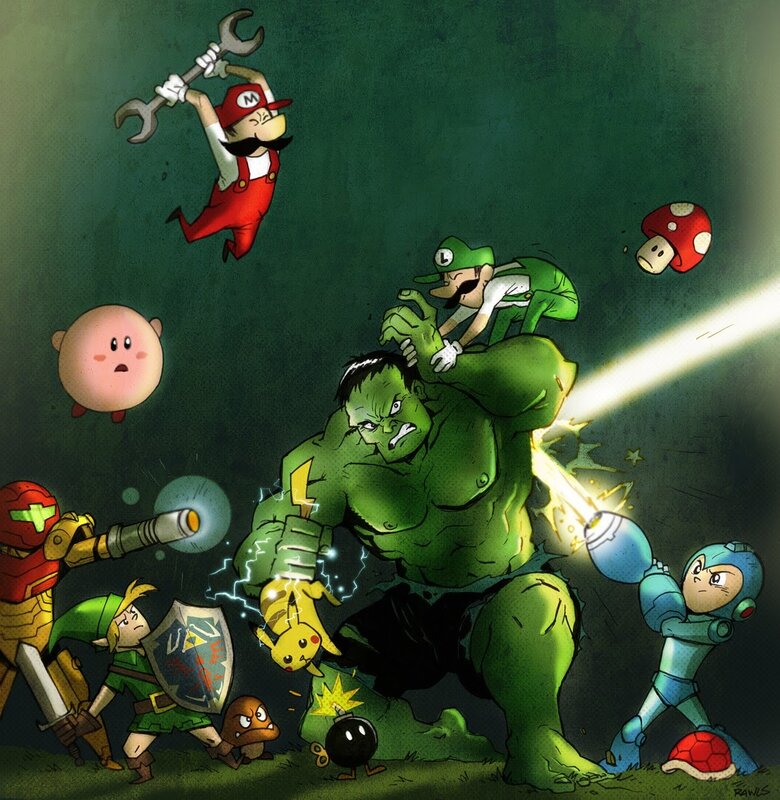 Superhero mashup battle
