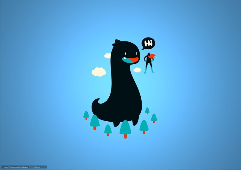 Superhero meets friendly monster