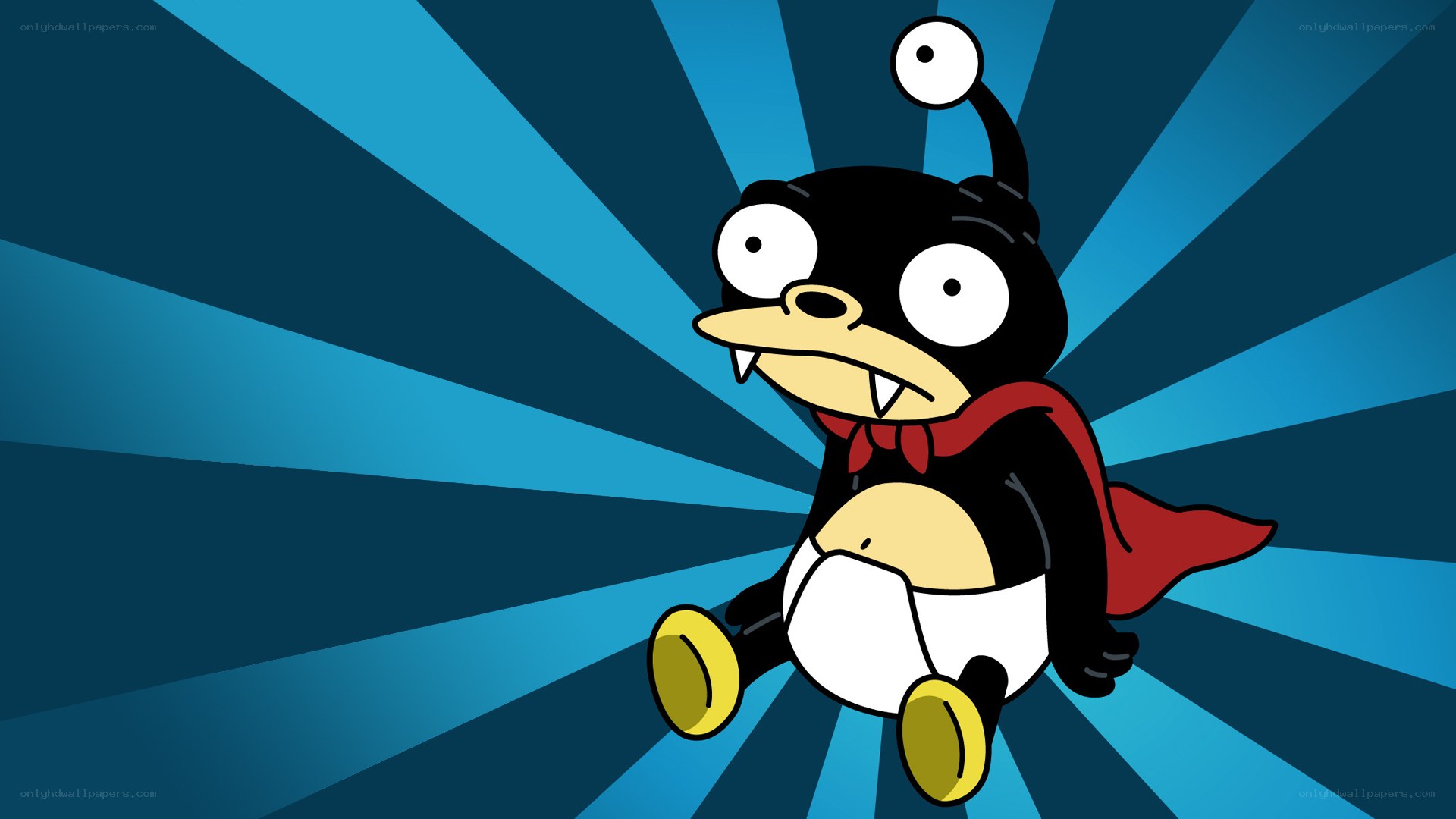 Superhero penguin character