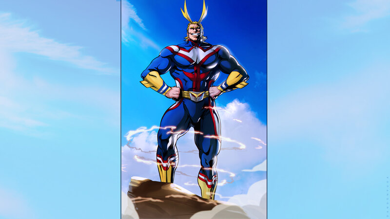 Superhero Standing on Rock