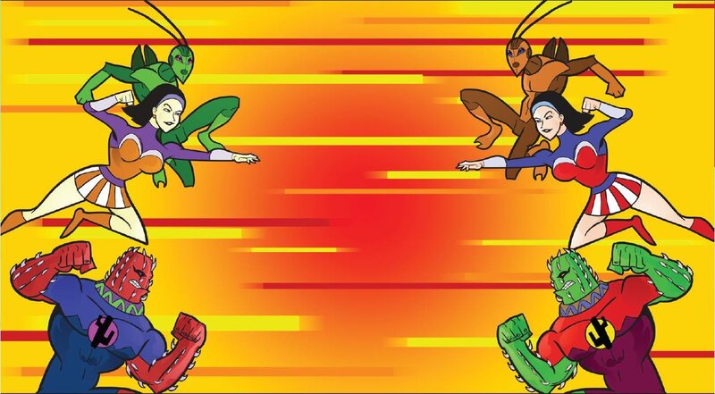 superhero team battle