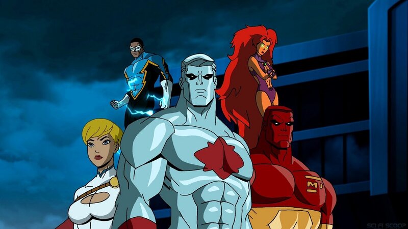 Superhero Team Group — Blue, Dramatic, Night