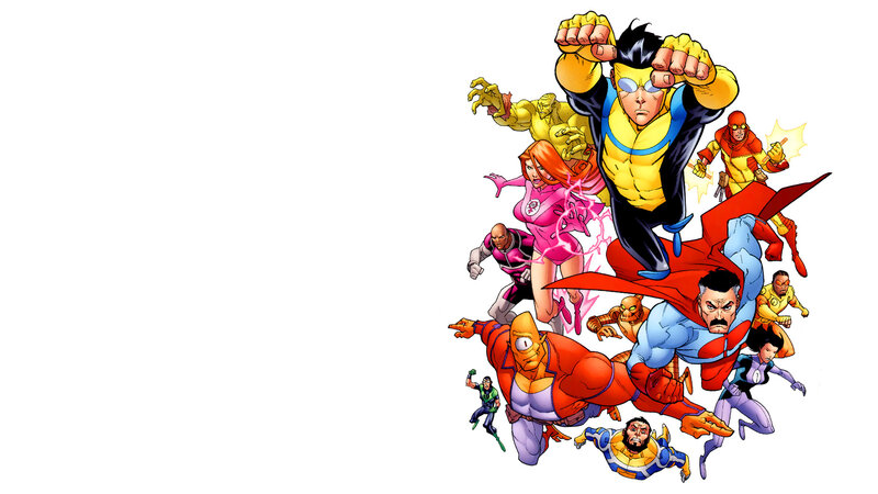 superhero team group portrait