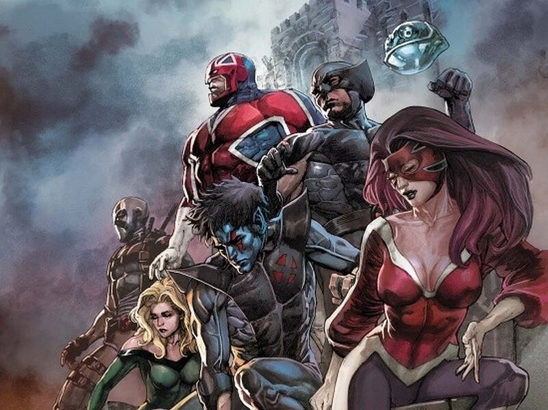 Superhero Team Group — Red, Dramatic, Comic, Comic Book Art, Smoke