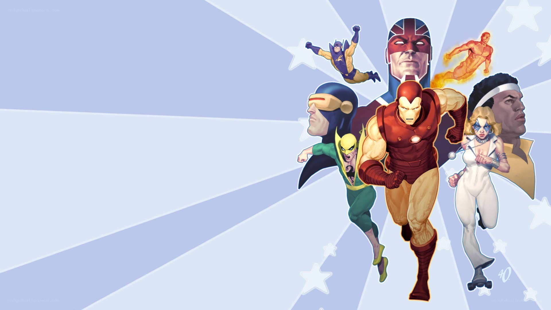 superhero team illustration
