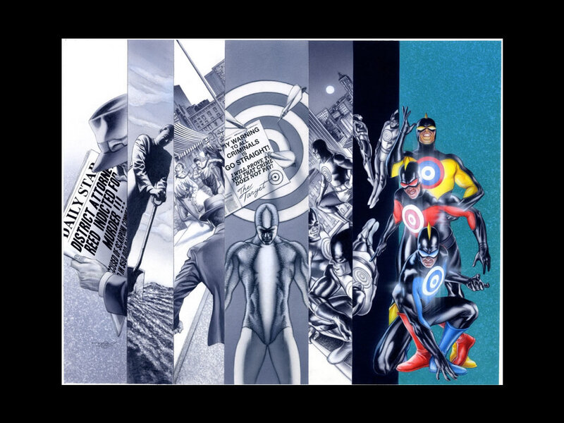 Superhero Team in Action — Blue