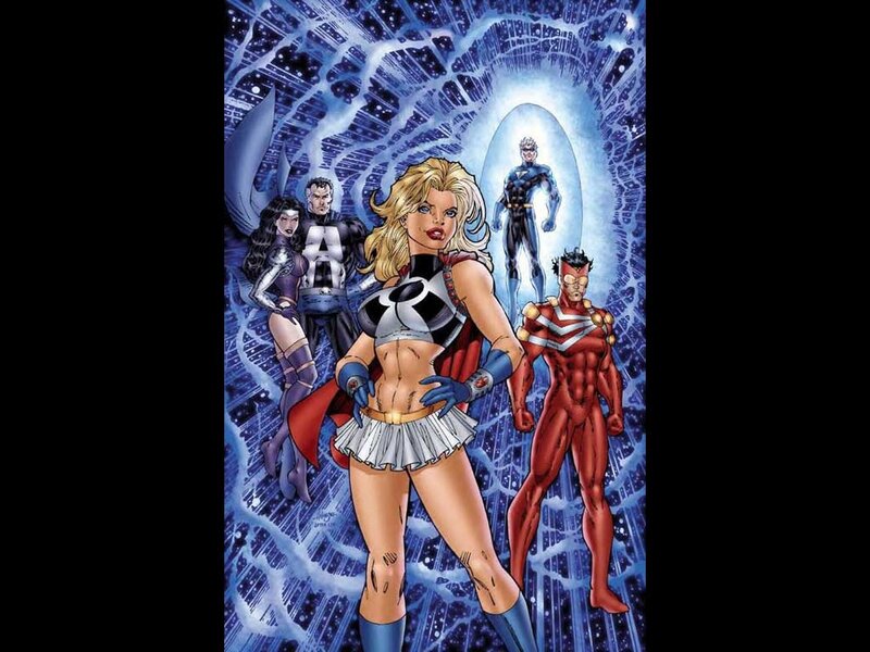 Superhero Team in Space