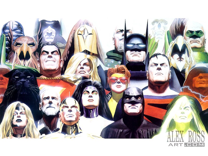 Superhero team portrait