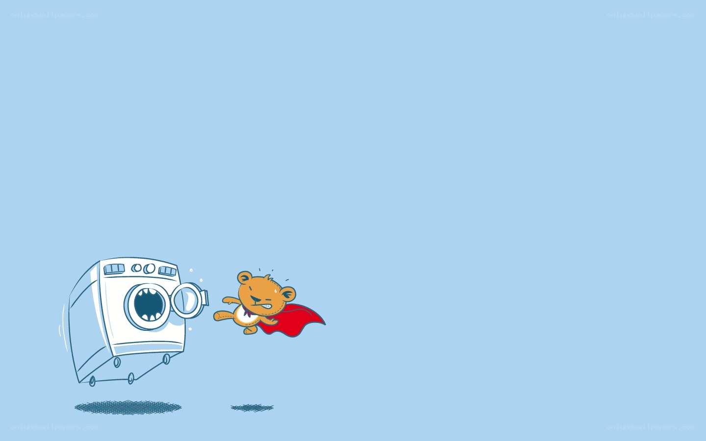 superhero teddy bear escapes washing machine