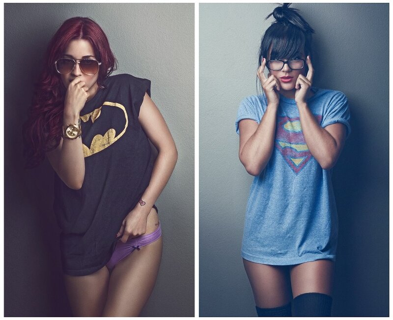 Superhero-themed fashion photos