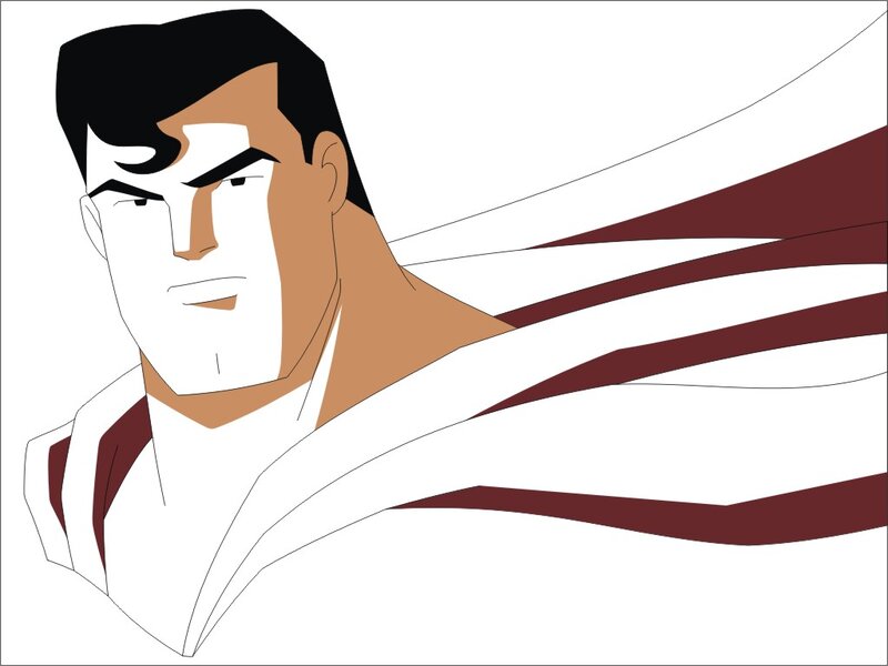 Superhero with Cape — White