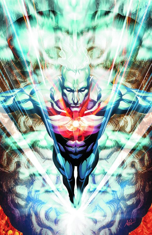superhero with energy aura