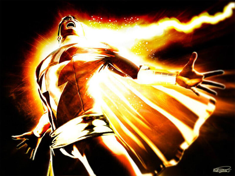 Superhero with Energy Blast — Yellow