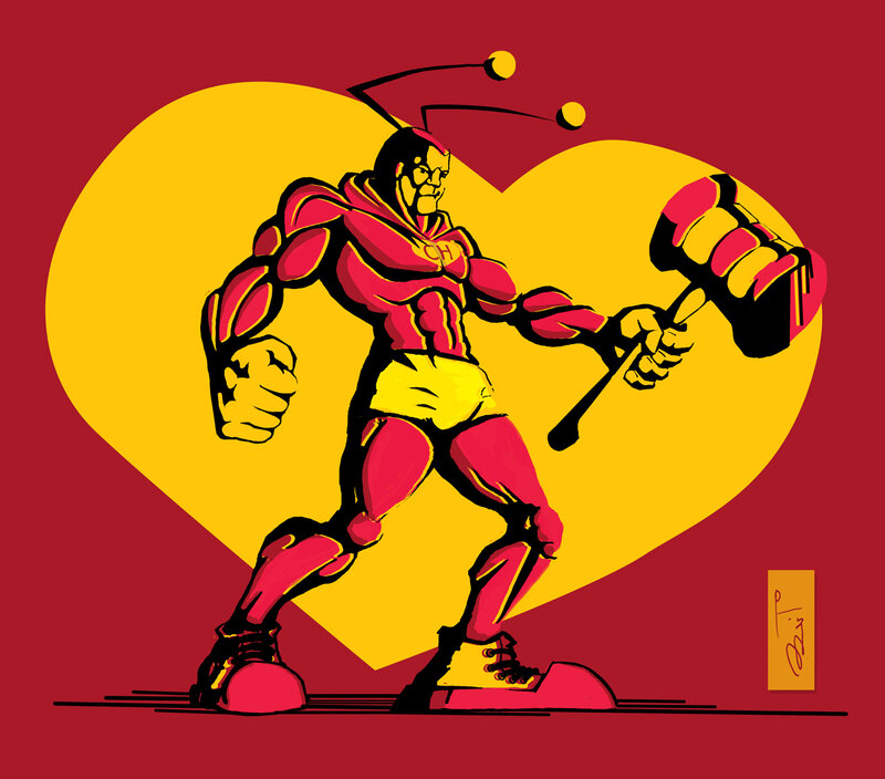 superhero with hammer