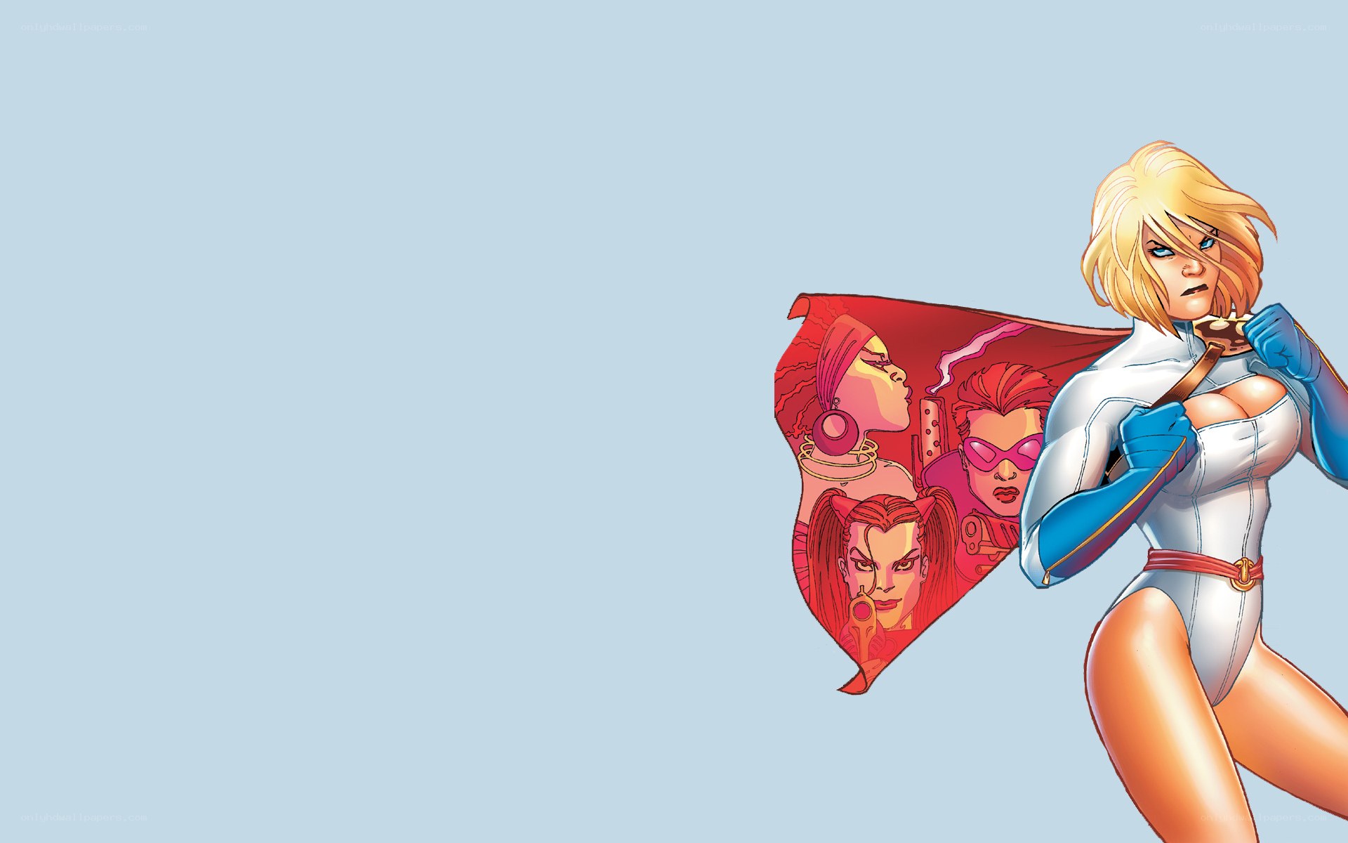 Superhero with red cape