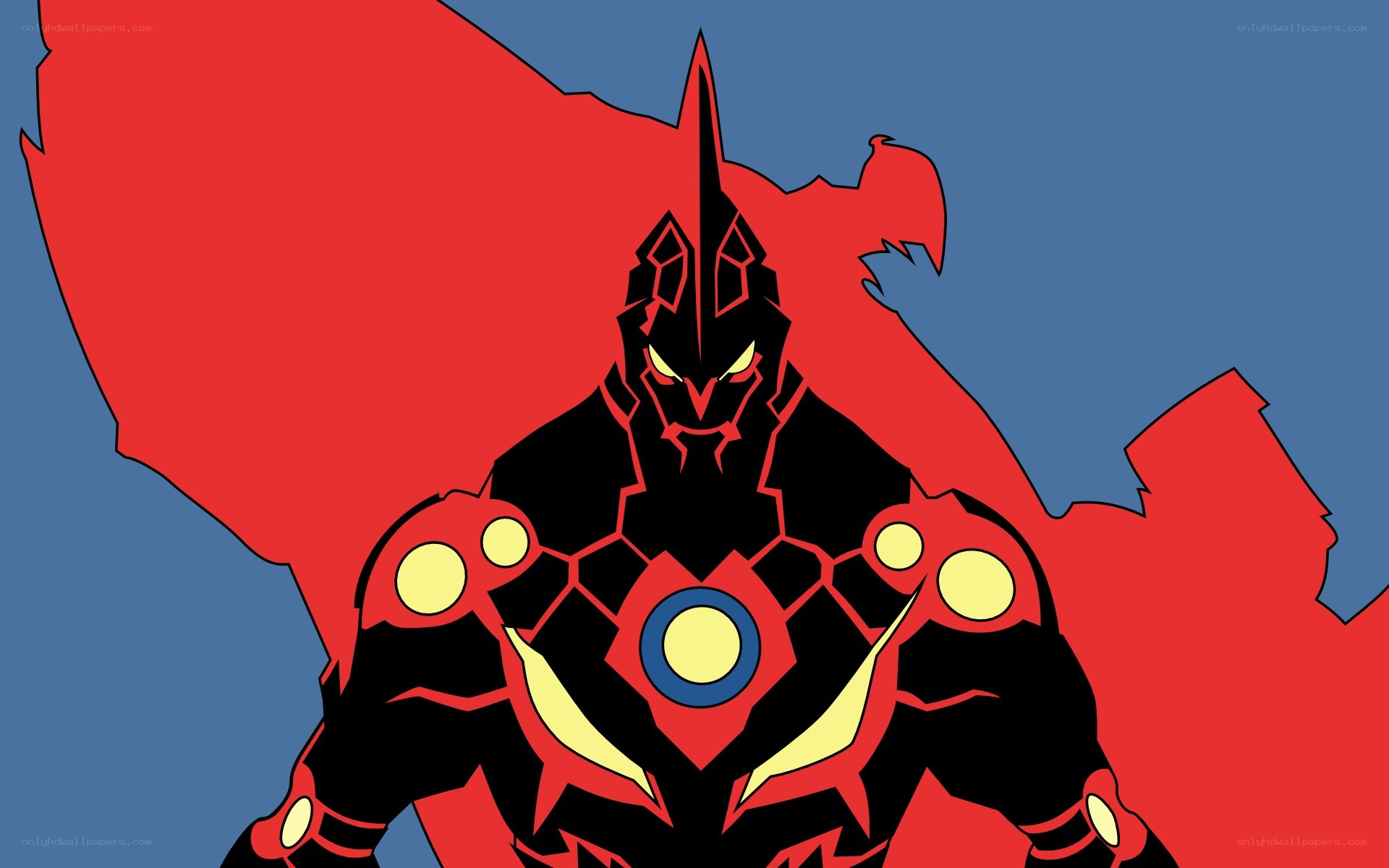 superhero with red cape