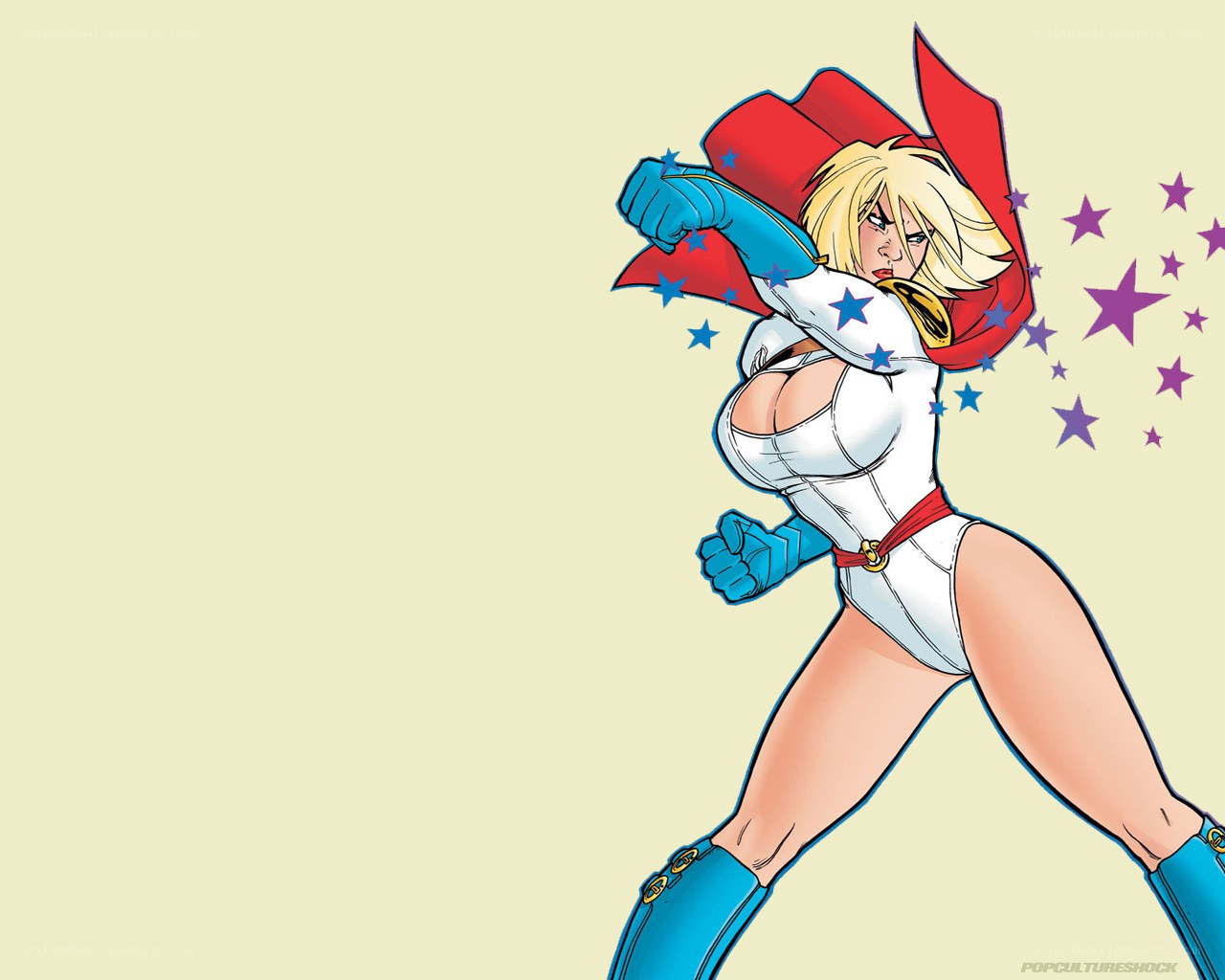 superhero woman in action