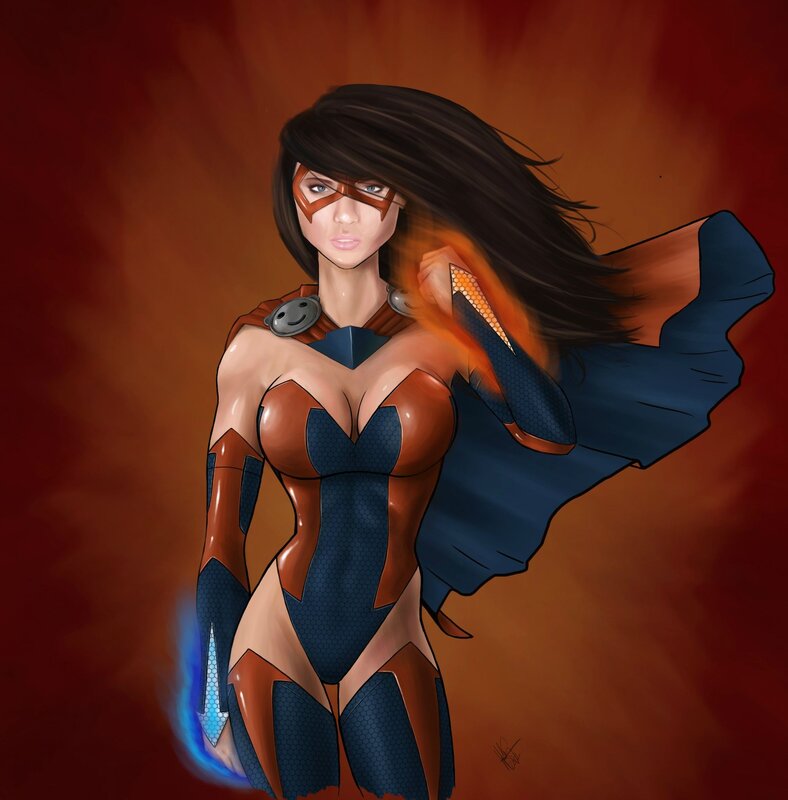 superhero woman in costume