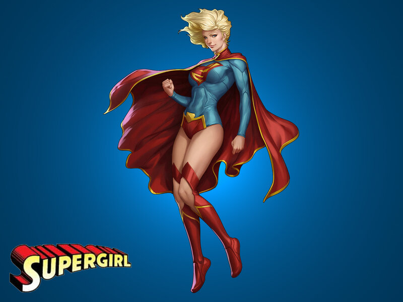 Superhero Woman in Costume — Blue