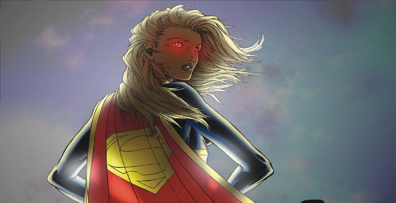 Superhero Woman in Costume — Red, Dramatic