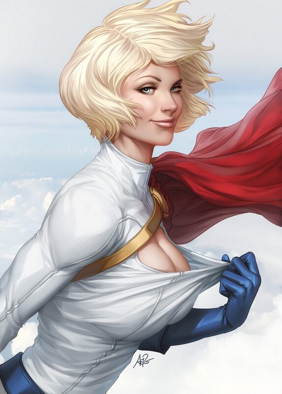 superhero woman in flight
